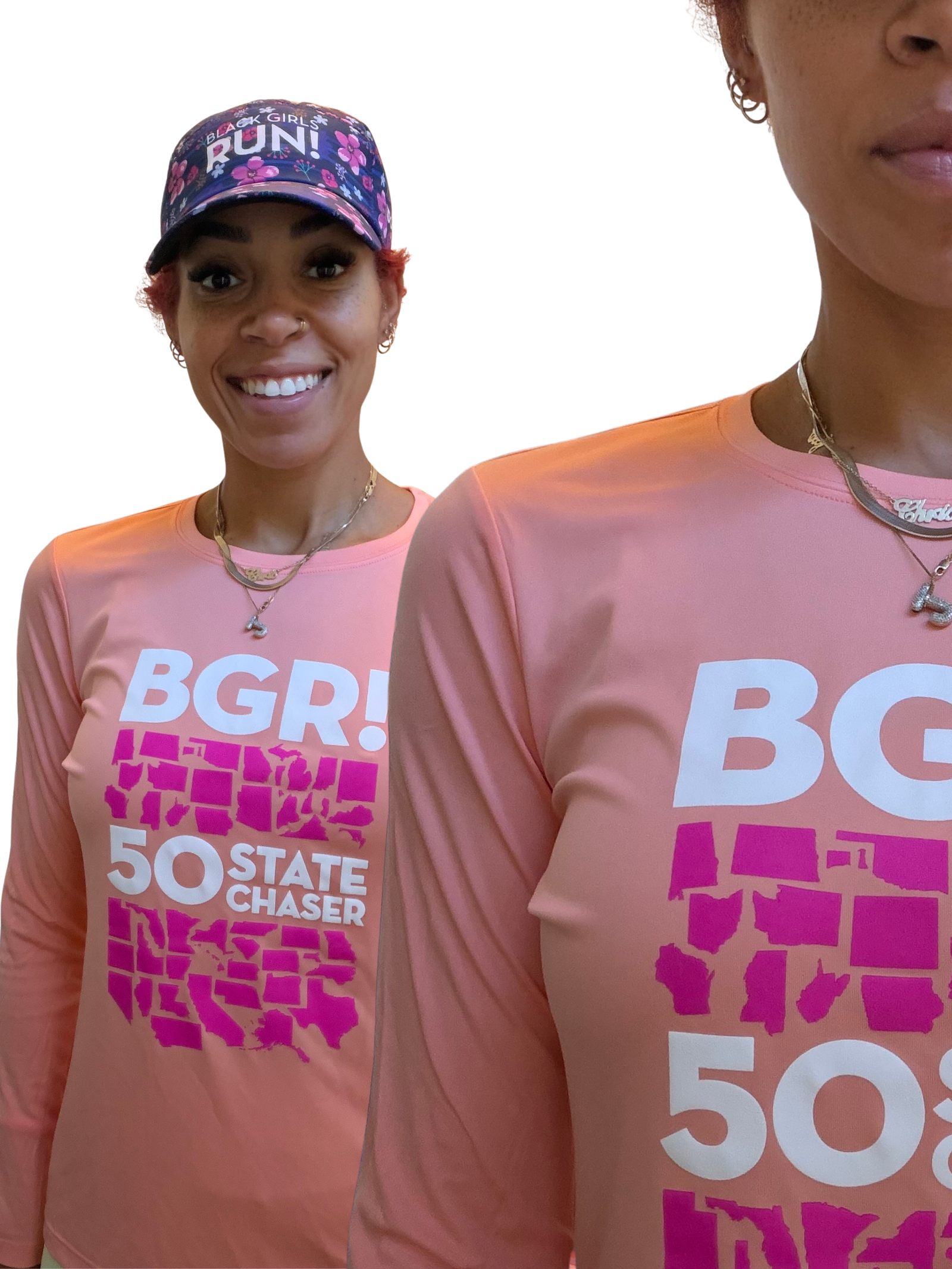 50 State Chaser Coral Long Sleeve